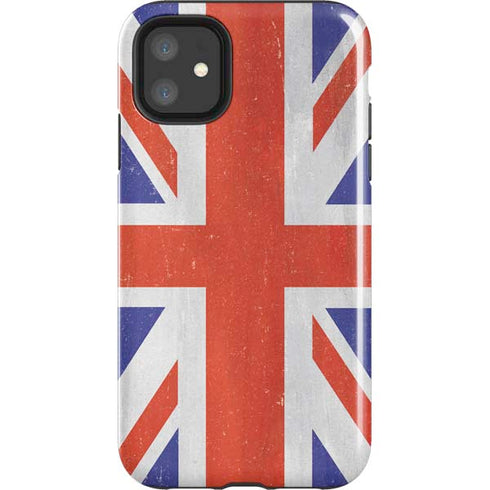 United Kingdom Flag Distressed iPhone 11 Impact Case