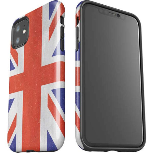 United Kingdom Flag Distressed iPhone 11 Impact Case