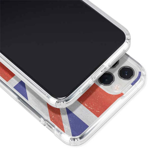 United Kingdom Flag Distressed iPhone 11 Pro Clear Case