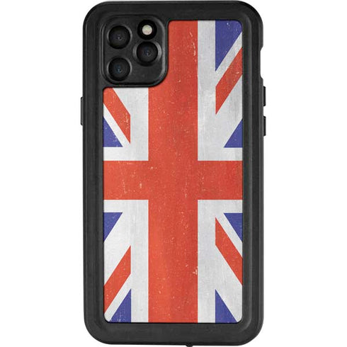 United Kingdom Flag Distressed iPhone 11 Pro Max Waterproof Case
