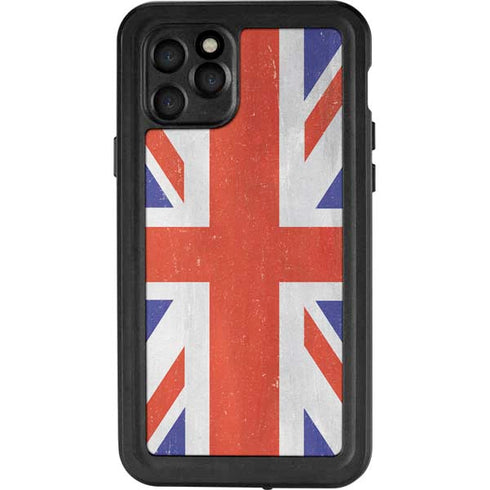 United Kingdom Flag Distressed iPhone 11 Pro Waterproof Case