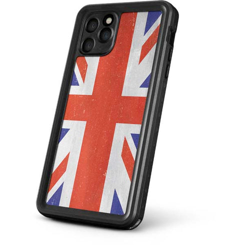 United Kingdom Flag Distressed iPhone 11 Pro Waterproof Case
