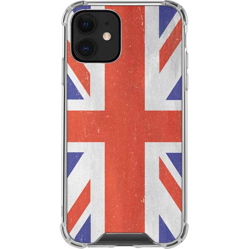 United Kingdom Flag Distressed iPhone 12 Clear Case