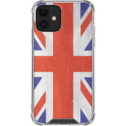 United Kingdom Flag Distressed iPhone 12 Mini Clear Case