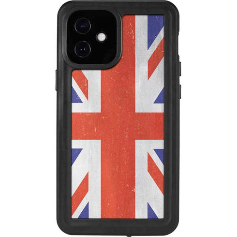 United Kingdom Flag Distressed iPhone 12 Mini Waterproof Case
