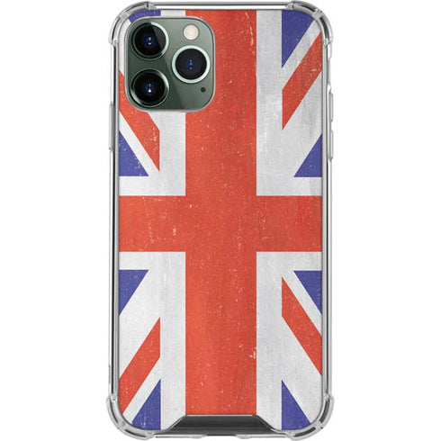 United Kingdom Flag Distressed iPhone 12 Pro Max Clear Case