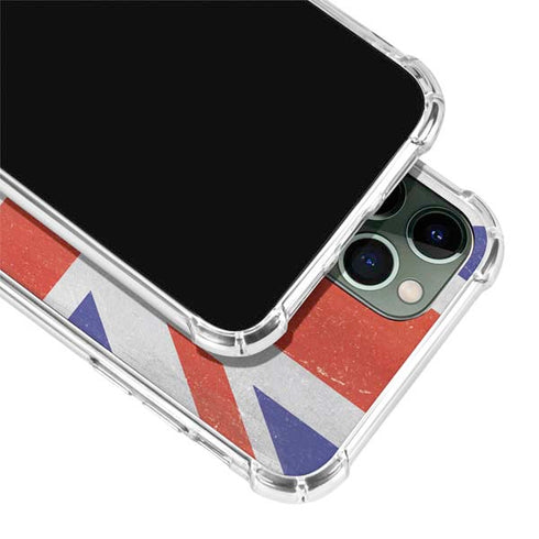 United Kingdom Flag Distressed iPhone 12 Pro Max Clear Case