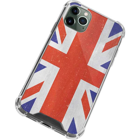 United Kingdom Flag Distressed iPhone 12 Pro Max Clear Case