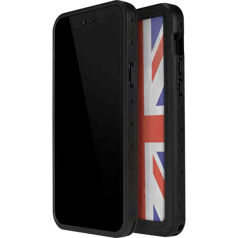 United Kingdom Flag Distressed iPhone 12 Pro Waterproof Case