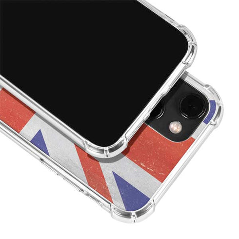 United Kingdom Flag Distressed iPhone 13 Mini Clear Case