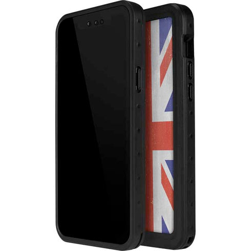 United Kingdom Flag Distressed iPhone 13 Mini Waterproof Case