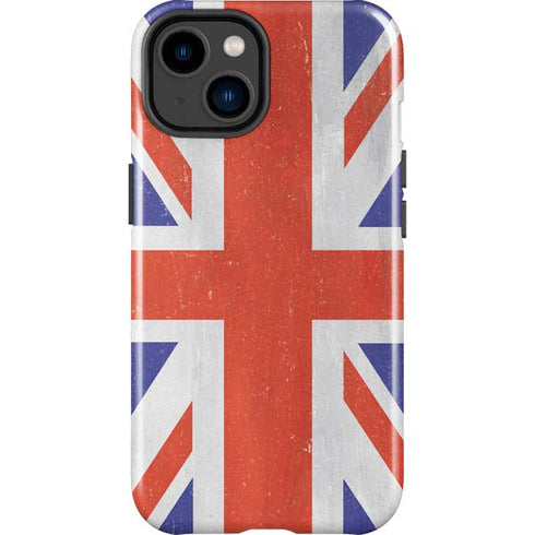 United Kingdom Flag Distressed iPhone 14 Plus Impact Case