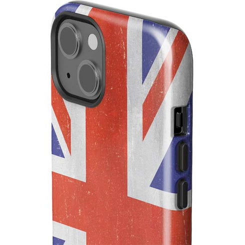 United Kingdom Flag Distressed iPhone 15 Plus Impact Case