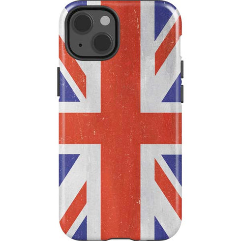 United Kingdom Flag Distressed iPhone 14 Impact Case