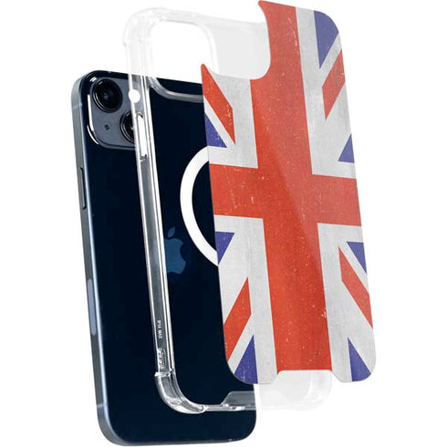 United Kingdom Flag Distressed iPhone 14 Plus MagSafe Case