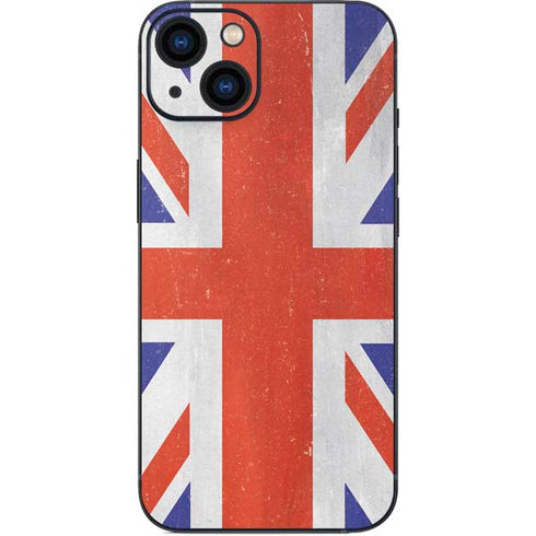 United Kingdom Flag Distressed iPhone 15 Plus Skin