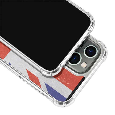 United Kingdom Flag Distressed iPhone 14 Pro Clear Case