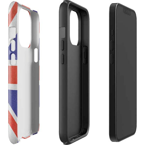 United Kingdom Flag Distressed iPhone 14 Pro Impact Case