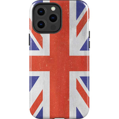 United Kingdom Flag Distressed iPhone 14 Pro Max Impact Case