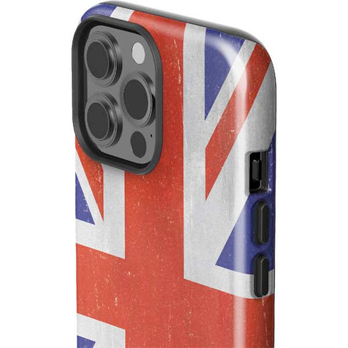 United Kingdom Flag Distressed iPhone 15 Pro Max Impact Case