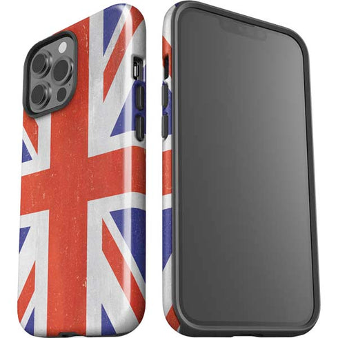 United Kingdom Flag Distressed iPhone 14 Pro Max Impact Case