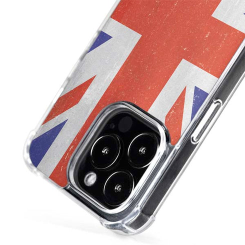 United Kingdom Flag Distressed iPhone 15 Pro Max MagSafe Case