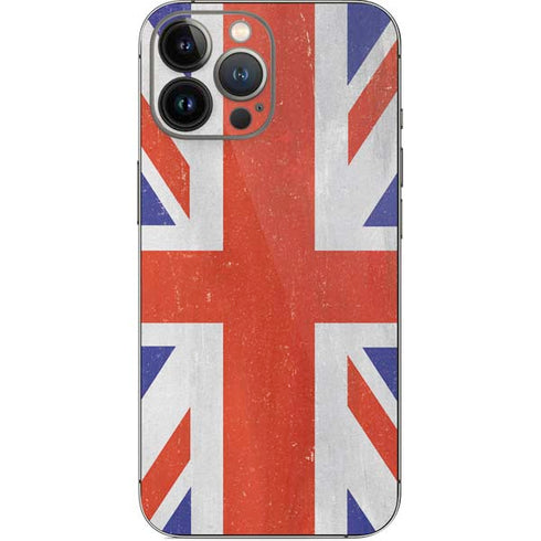United Kingdom Flag Distressed iPhone 14 Pro Max Skin