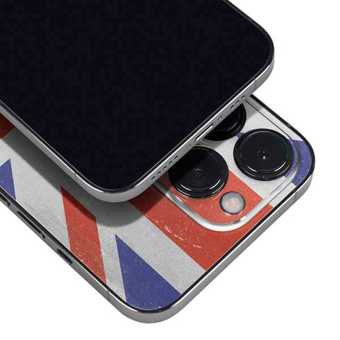 United Kingdom Flag Distressed iPhone 15 Pro Skin