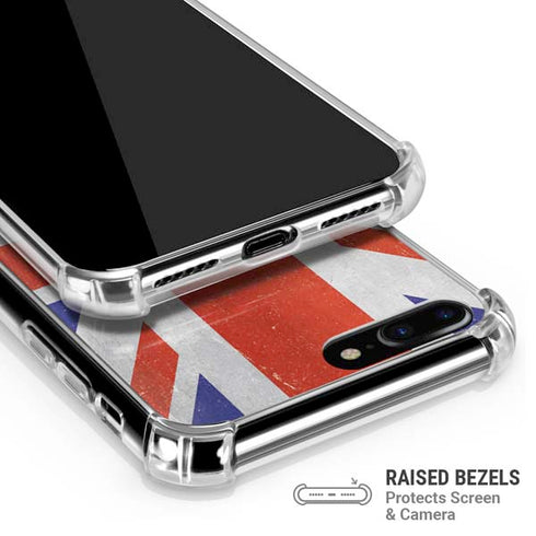 United Kingdom Flag Distressed iPhone 7/8 Plus Clear Case