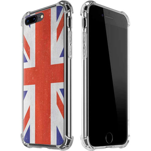 United Kingdom Flag Distressed iPhone 7/8 Plus Clear Case
