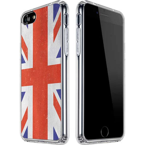 United Kingdom Flag Distressed iPhone SE (2nd & 3rd Gen) Clear Case