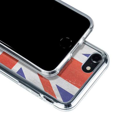 United Kingdom Flag Distressed iPhone SE (2nd & 3rd Gen) Clear Case