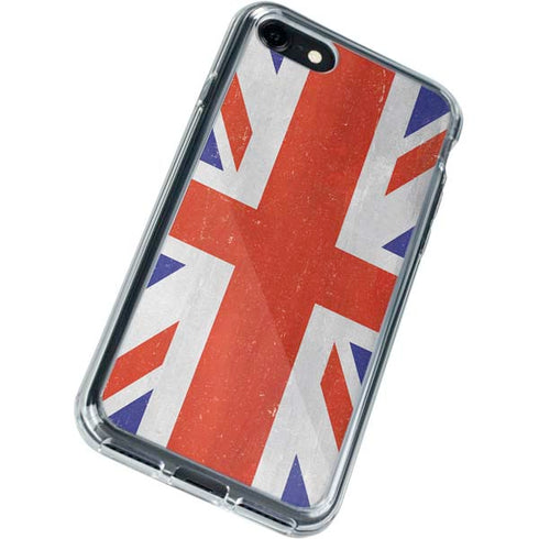 United Kingdom Flag Distressed iPhone SE (2nd & 3rd Gen) Clear Case
