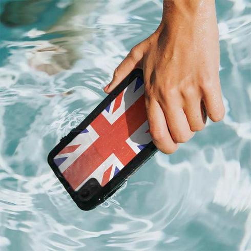 United Kingdom Flag Distressed iPhone XR Waterproof Case