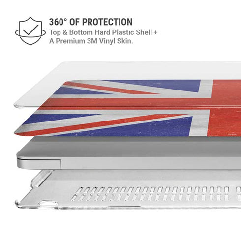 United Kingdom Flag Distressed MacBook Air 15in (2023-2025) Case plus Skin