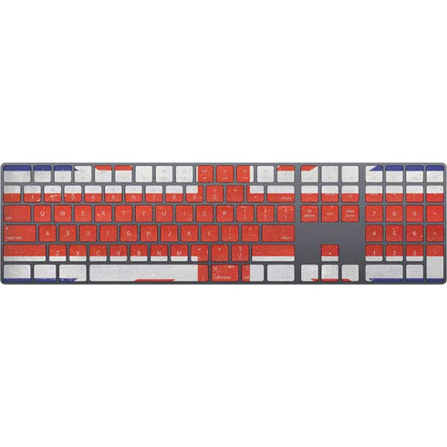 United Kingdom Flag Distressed Magic Keyboard with Numeric Keypad Skin