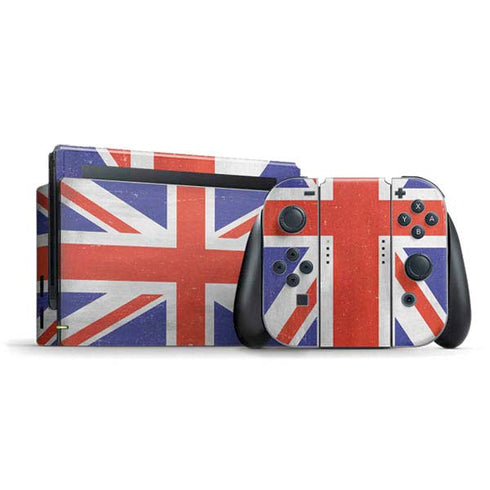United Kingdom Flag Distressed Nintendo Switch Bundle Skin