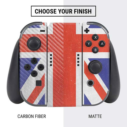 United Kingdom Flag Distressed Nintendo Switch Bundle Skin