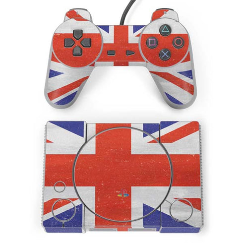 United Kingdom Flag Distressed PlayStation Classic Bundle Skin