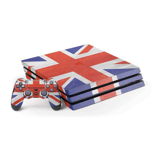 United Kingdom Flag Distressed PS4 Pro Bundle Skin