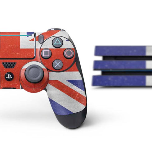 United Kingdom Flag Distressed PS4 Pro Bundle Skin