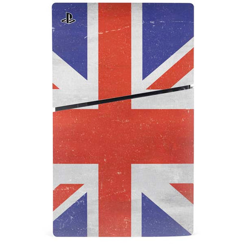 United Kingdom Flag Distressed PS5 Slim Disk Bundle Skin