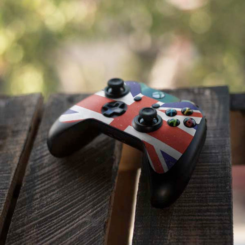 United Kingdom Flag Distressed Xbox One Controller Skin