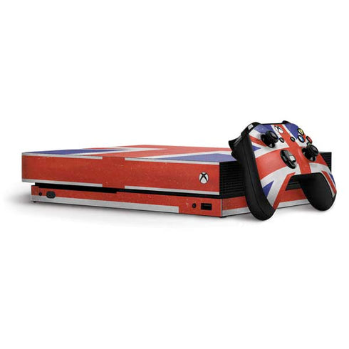 United Kingdom Flag Distressed Xbox One X Bundle Skin