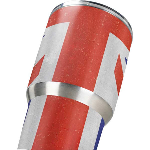 United Kingdom Flag Distressed Yeti 30oz Rambler Tumbler Skin