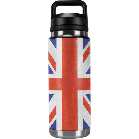 United Kingdom Flag Distressed YETI Rambler 26oz Bottle Skin