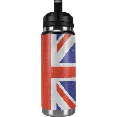 United Kingdom Flag Distressed YETI Rambler 26oz Bottle Skin