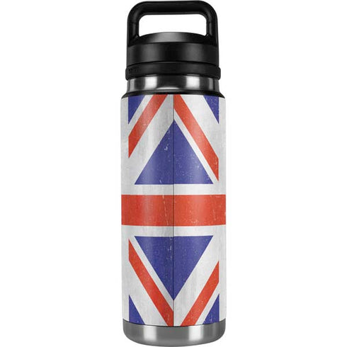 United Kingdom Flag Distressed YETI Rambler 26oz Bottle Skin