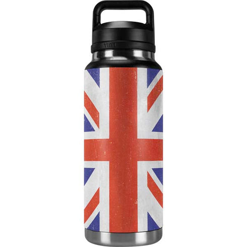 United Kingdom Flag Distressed YETI Rambler 36oz Bottle Skin