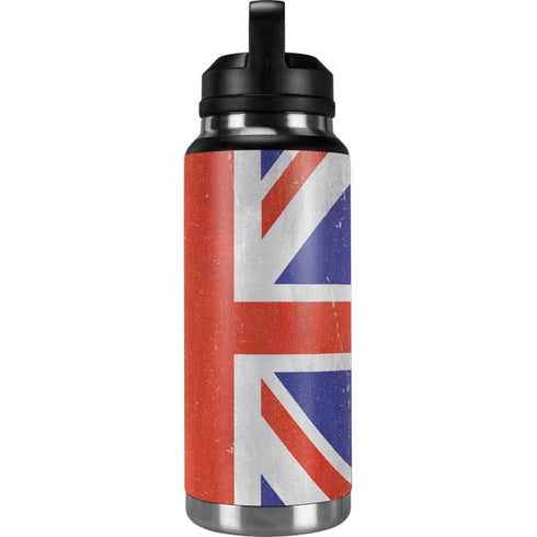 United Kingdom Flag Distressed YETI Rambler 36oz Bottle Skin
